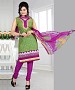 Green & Purple Printed Crepe Dress Material @ 31% OFF Rs 679.00 Only FREE Shipping + Extra Discount - suits, Buy suits Online, Designr suits, stragit suits, Buy stragit suits,  online Sabse Sasta in India -  for  - 9752/20160520