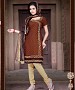 Brown & Cream Printed Crepe Dress Material @ 31% OFF Rs 679.00 Only FREE Shipping + Extra Discount - suits, Buy suits Online, Designr suits, stragit suits, Buy stragit suits,  online Sabse Sasta in India - Salwar Suit for Women - 9765/20160520