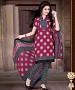 Maroon & Black Printed Crepe Dress Material @ 31% OFF Rs 679.00 Only FREE Shipping + Extra Discount - suits, Buy suits Online, Designr suits, stragit suits, Buy stragit suits,  online Sabse Sasta in India - Salwar Suit for Women - 9770/20160520