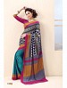 Thankar Aqua And Pink Crepe Printed Saree @ 31% OFF Rs 988.00 Only FREE Shipping + Extra Discount - Saree, Buy Saree Online, Printed, Crepe, Buy Crepe,  online Sabse Sasta in India - Sarees for Women - 3608/20150925
