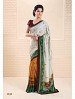 Thankar White And Yellow Crepe Printed Saree @ 31% OFF Rs 988.00 Only FREE Shipping + Extra Discount - Saree, Buy Saree Online, Printed, Crepe, Buy Crepe,  online Sabse Sasta in India - Sarees for Women - 3610/20150925