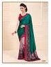 Thankar Green And Pink Crepe Printed Saree @ 31% OFF Rs 988.00 Only FREE Shipping + Extra Discount - Saree, Buy Saree Online, Printed, Crepe, Buy Crepe,  online Sabse Sasta in India - Sarees for Women - 3611/20150925
