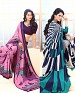 THANKAR COMBO ONE PURPLE PRINTED SAREE AND AQUA PRINTED SAREE @ 31% OFF Rs 1977.00 Only FREE Shipping + Extra Discount - Saree, Buy Saree Online, Printed, Crepe, Buy Crepe,  online Sabse Sasta in India - Sarees for Women - 3642/20150925