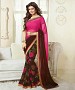 NEW ATTRACTIVE BROWN AND PINK DESIGNER SAREE @ 31% OFF Rs 1112.00 Only FREE Shipping + Extra Discount - Designer Saree, Buy Designer Saree Online, EMBROIDERY Saree, CHIFFON Saree, Buy CHIFFON Saree,  online Sabse Sasta in India - Sarees for Women - 9382/20160520