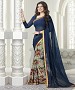 NEW ATTRACTIVE NAVY AND OFFWHITE DESIGNER SAREE @ 31% OFF Rs 1112.00 Only FREE Shipping + Extra Discount - CHIFFON Saree, Buy CHIFFON Saree Online, EMBROIDERY Saree, DESIGNER SAREE, Buy DESIGNER SAREE,  online Sabse Sasta in India - Sarees for Women - 9387/20160520