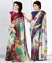 New Printed Maroon and Navy Designer Saree @ 37% OFF Rs 1791.00 Only FREE Shipping + Extra Discount - Designer Saree, Buy Designer Saree Online, EMBROIDERY Saree, GEORGETTE Saree, Buy GEORGETTE Saree,  online Sabse Sasta in India - Sarees for Women - 9389/20160520