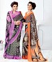 New Printed Purple and Orange Designer Saree @ 37% OFF Rs 1791.00 Only FREE Shipping + Extra Discount - Designer Saree, Buy Designer Saree Online, EMBROIDERY Saree, GEORGETTE Saree, Buy GEORGETTE Saree,  online Sabse Sasta in India - Combo Offer for Women - 9395/20160520