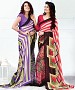 New Printed Purple and Pink Designer Saree @ 37% OFF Rs 1791.00 Only FREE Shipping + Extra Discount - Designer Saree, Buy Designer Saree Online, EMBROIDERY Saree, GEORGETTE Saree, Buy GEORGETTE Saree,  online Sabse Sasta in India - Sarees for Women - 9397/20160520