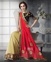 PEACH SHADED HEAVY BORDER DESIGNER SAREE @ 31% OFF Rs 4325.00 Only FREE Shipping + Extra Discount - Designer Saree, Buy Designer Saree Online, HEAVY BORDER SAREE, FAUX GEORGETTE Saree, Buy FAUX GEORGETTE Saree,  online Sabse Sasta in India - Sarees for Women - 9408/20160520