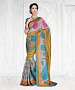 MULTY GREEN SILK PRINTED SAREE @ 31% OFF Rs 1050.00 Only FREE Shipping + Extra Discount - Designer Saree, Buy Designer Saree Online, Printed Saree, Silk Saree, Buy Silk Saree,  online Sabse Sasta in India - Sarees for Women - 9425/20160520