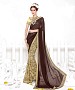 BROWN AND CREAM HEAVY GEORGETTE DESIGNER SAREE @ 31% OFF Rs 2100.00 Only FREE Shipping + Extra Discount - Designer Saree, Buy Designer Saree Online, Printed Saree, GEORGETTE Saree, Buy GEORGETTE Saree,  online Sabse Sasta in India - Sarees for Women - 9430/20160520
