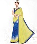 LEMON AND BLUE HEAVY GEORGETTE DESIGNER SAREE @ 31% OFF Rs 2100.00 Only FREE Shipping + Extra Discount - Designer Saree, Buy Designer Saree Online, Printed Saree, Pure Georgette Saree, Buy Pure Georgette Saree,  online Sabse Sasta in India - Sarees for Women - 9439/20160520