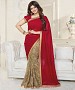 Maroon And Beige Printed Saree @ 31% OFF Rs 1112.00 Only FREE Shipping + Extra Discount - Designer Saree, Buy Designer Saree Online, Printed Saree, GEORGETTE Saree, Buy GEORGETTE Saree,  online Sabse Sasta in India - Sarees for Women - 9454/20160520