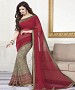 Maroon Printed Saree @ 31% OFF Rs 1112.00 Only FREE Shipping + Extra Discount - Designer Saree, Buy Designer Saree Online, Printed Saree, GEORGETTE Saree, Buy GEORGETTE Saree,  online Sabse Sasta in India -  for  - 9464/20160520