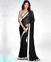 Black Plain Saree @ 31% OFF Rs 1112.00 Only FREE Shipping + Extra Discount - Georgette Saree, Buy Georgette Saree Online, Printed Saree, Deginer Saree, Buy Deginer Saree,  online Sabse Sasta in India - Sarees for Women - 9471/20160520