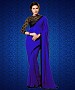 Blue And Black Plain Saree @ 31% OFF Rs 1050.00 Only FREE Shipping + Extra Discount - Partywear Saree, Buy Partywear Saree Online, Georgette Saree, Deginer Saree, Buy Deginer Saree,  online Sabse Sasta in India - Sarees for Women - 9473/20160520