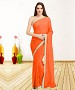 ORANGE CASUAL DESIGNER SAREE @ 31% OFF Rs 1050.00 Only FREE Shipping + Extra Discount - Partywear Saree, Buy Partywear Saree Online, Georgette Saree, Deginer Saree, Buy Deginer Saree,  online Sabse Sasta in India - Sarees for Women - 9483/20160520