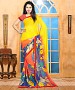 MULTY PRINTED GEORGETTE SAREE @ 31% OFF Rs 864.00 Only FREE Shipping + Extra Discount - Georgette Saree, Buy Georgette Saree Online, Designer Saree, Partywear saree, Buy Partywear saree,  online Sabse Sasta in India - Sarees for Women - 9501/20160520
