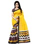 YELLOW & BROWN PRINTED BHAGALPURI SAREE @ 31% OFF Rs 679.00 Only FREE Shipping + Extra Discount - BHAGALPURI SILK, Buy BHAGALPURI SILK Online, Designer Saree, Partywear saree, Buy Partywear saree,  online Sabse Sasta in India - Sarees for Women - 9558/20160520