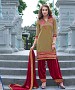EMBROIDERED OLIVE AND MAROON PATIYALA STYLE SALWAR KAMEEZ @ 31% OFF Rs 1482.00 Only FREE Shipping + Extra Discount - Cotton Suit, Buy Cotton Suit Online, Patiala Suit, Semi Stiched Suit, Buy Semi Stiched Suit,  online Sabse Sasta in India -  for  - 9353/20160520