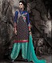 EMBROIDERED BLUE AND AQUA PATIYALA STYLE SALWAR KAMEEZ @ 31% OFF Rs 1915.00 Only FREE Shipping + Extra Discount - Bhagalpuri Print Suit, Buy Bhagalpuri Print Suit Online, Patiala Suit, Semi Stiched Suit, Buy Semi Stiched Suit,  online Sabse Sasta in India -  for  - 9360/20160520