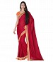 Style Sensus Maroon Faux Georgette Saree @ 51% OFF Rs 2704.00 Only FREE Shipping + Extra Discount - Saree, Buy Saree Online, Maroon, Style Sensus, Buy Style Sensus,  online Sabse Sasta in India - Sarees for Women - 3133/20150925