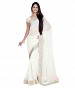 Style Sensus White Faux Georgette Saree @ 51% OFF Rs 1956.00 Only FREE Shipping + Extra Discount - Saree, Buy Saree Online, White, Style Sensus, Buy Style Sensus,  online Sabse Sasta in India - Sarees for Women - 3719/20150925