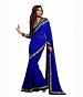 Aanaya Fashion Blue Faux Georgette Saree @ 57% OFF Rs 1618.00 Only FREE Shipping + Extra Discount - Saree, Buy Saree Online, Embroidered, Aanaya Fashion, Buy Aanaya Fashion,  online Sabse Sasta in India - Sarees for Women - 3112/20150925