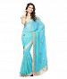 Aanaya Fashion Blue Faux Georgette Saree @ 75% OFF Rs 1235.00 Only FREE Shipping + Extra Discount - Saree, Buy Saree Online, Embroidered, Arabella, Buy Arabella,  online Sabse Sasta in India - Sarees for Women - 3116/20150925
