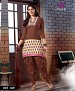 Brown Embroidered Printed Cotton Patiala Suit @ 68% OFF Rs 788.00 Only FREE Shipping + Extra Discount - Online Shopping, Buy Online Shopping Online, Suits for Women's, Patiala Salwar Kameez, Buy Patiala Salwar Kameez,  online Sabse Sasta in India - Palazzo Pants for Women - 555/20141215