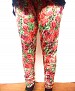 Stretchable Flower Print Lycra Legging -Red @ 70% OFF Rs 361.00 Only FREE Shipping + Extra Discount - Online Shopping, Buy Online Shopping Online, Lycra Legging,  online Sabse Sasta in India - Leggings for Women - 1077/20150303