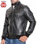 Black Mens Leather Jacket @ 64% OFF Rs 6488.00 Only FREE Shipping + Extra Discount -  online Sabse Sasta in India -  for  - 735/20141229
