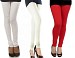 Cotton White,Off-White And Red Color Leggings Combo Of 3 @ 31% OFF Rs 617.00 Only FREE Shipping + Extra Discount - Stylish legging, Buy Stylish legging Online, simple legging, Combo Deal, Buy Combo Deal,  online Sabse Sasta in India - Leggings for Women - 7310/20160318