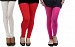 Cotton White,Red and Pink Color Leggings Combo @ 31% OFF Rs 617.00 Only FREE Shipping + Extra Discount - Stylish legging, Buy Stylish legging Online, simple legging, Combo Deal, Buy Combo Deal,  online Sabse Sasta in India - Leggings for Women - 7311/20160318