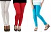 Cotton White,Red and Sky Blue Color Leggings Combo @ 31% OFF Rs 617.00 Only FREE Shipping + Extra Discount - Stylish legging, Buy Stylish legging Online, simple legging, Combo Deal, Buy Combo Deal,  online Sabse Sasta in India - Leggings for Women - 7318/20160318