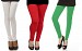 Cotton White,Red and Green Color Leggings Combo @ 31% OFF Rs 617.00 Only FREE Shipping + Extra Discount - Stylish legging, Buy Stylish legging Online, simple legging, Combo Deal, Buy Combo Deal,  online Sabse Sasta in India - Leggings for Women - 7321/20160318