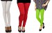 Cotton White,Red and Parrot Green Color Leggings Combo @ 31% OFF Rs 617.00 Only FREE Shipping + Extra Discount - Stylish legging, Buy Stylish legging Online, simple legging, Combo Deal, Buy Combo Deal,  online Sabse Sasta in India - Leggings for Women - 7324/20160318