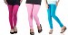 Cotton Pink,Light Pink and Sky Blue Color Leggings Combo @ 31% OFF Rs 617.00 Only FREE Shipping + Extra Discount - Stylish legging, Buy Stylish legging Online, simple legging, Combo Deal, Buy Combo Deal,  online Sabse Sasta in India - Leggings for Women - 7381/20160318