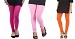 Cotton Pink,Light Pink and Orange Color Leggings Combo @ 31% OFF Rs 617.00 Only FREE Shipping + Extra Discount - Stylish legging, Buy Stylish legging Online, simple legging, Combo Deal, Buy Combo Deal,  online Sabse Sasta in India - Leggings for Women - 7389/20160318