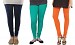 Cotton Dark Blue,Rama Green and Orange Color Leggings Combo @ 31% OFF Rs 617.00 Only FREE Shipping + Extra Discount - Stylish legging, Buy Stylish legging Online, simple legging, Combo Deal, Buy Combo Deal,  online Sabse Sasta in India - Leggings for Women - 7456/20160318