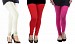 Cotton Off White,Red and Pink Color Leggings Combo @ 31% OFF Rs 617.00 Only FREE Shipping + Extra Discount - Stylish legging, Buy Stylish legging Online, simple legging, Combo Deal, Buy Combo Deal,  online Sabse Sasta in India - Leggings for Women - 7333/20160318