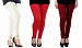 Cotton Off White,Red and Brown Color Leggings Combo @ 31% OFF Rs 617.00 Only FREE Shipping + Extra Discount - Stylish legging, Buy Stylish legging Online, simple legging, Combo Deal, Buy Combo Deal,  online Sabse Sasta in India - Leggings for Women - 7336/20160318