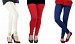 Cotton Off White,Red and Royal Blue Color Leggings Combo @ 31% OFF Rs 617.00 Only FREE Shipping + Extra Discount - Stylish legging, Buy Stylish legging Online, simple legging, Combo Deal, Buy Combo Deal,  online Sabse Sasta in India - Leggings for Women - 7342/20160318
