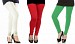 Cotton Off White,Red and Green Color Leggings Combo @ 31% OFF Rs 617.00 Only FREE Shipping + Extra Discount - Stylish legging, Buy Stylish legging Online, simple legging, Combo Deal, Buy Combo Deal,  online Sabse Sasta in India - Leggings for Women - 7343/20160318