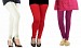 Cotton Off White,Red and Dark Pink Color Leggings Combo @ 31% OFF Rs 617.00 Only FREE Shipping + Extra Discount - Stylish legging, Buy Stylish legging Online, simple legging, Combo Deal, Buy Combo Deal,  online Sabse Sasta in India - Leggings for Women - 7347/20160318