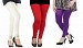 Cotton Off White,Red and Purple Color Leggings Combo @ 31% OFF Rs 617.00 Only FREE Shipping + Extra Discount - Stylish legging, Buy Stylish legging Online, simple legging, Combo Deal, Buy Combo Deal,  online Sabse Sasta in India - Leggings for Women - 7349/20160318