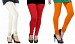Cotton Off White,Red and Dark Orange Color Leggings Combo @ 31% OFF Rs 617.00 Only FREE Shipping + Extra Discount - Stylish legging, Buy Stylish legging Online, simple legging, Combo Deal, Buy Combo Deal,  online Sabse Sasta in India - Combo Offer for Women - 7350/20160318
