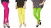 Cotton Pink,Light Yellow and Parrot Green Color Leggings Combo @ 31% OFF Rs 617.00 Only FREE Shipping + Extra Discount - Stylish legging, Buy Stylish legging Online, simple legging, Combo Deal, Buy Combo Deal,  online Sabse Sasta in India - Leggings for Women - 7523/20160318