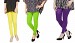 Cotton Light Yellow,Parrot Green and Purple Color Leggings Combo @ 31% OFF Rs 617.00 Only FREE Shipping + Extra Discount - Stylish legging, Buy Stylish legging Online, simple legging, Combo Deal, Buy Combo Deal,  online Sabse Sasta in India - Leggings for Women - 7534/20160318
