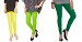 Cotton Light Yellow,Parrot Green and Dark Green Color Leggings Combo @ 31% OFF Rs 617.00 Only FREE Shipping + Extra Discount - Stylish legging, Buy Stylish legging Online, simple legging, Combo Deal, Buy Combo Deal,  online Sabse Sasta in India - Combo Offer for Women - 7536/20160318